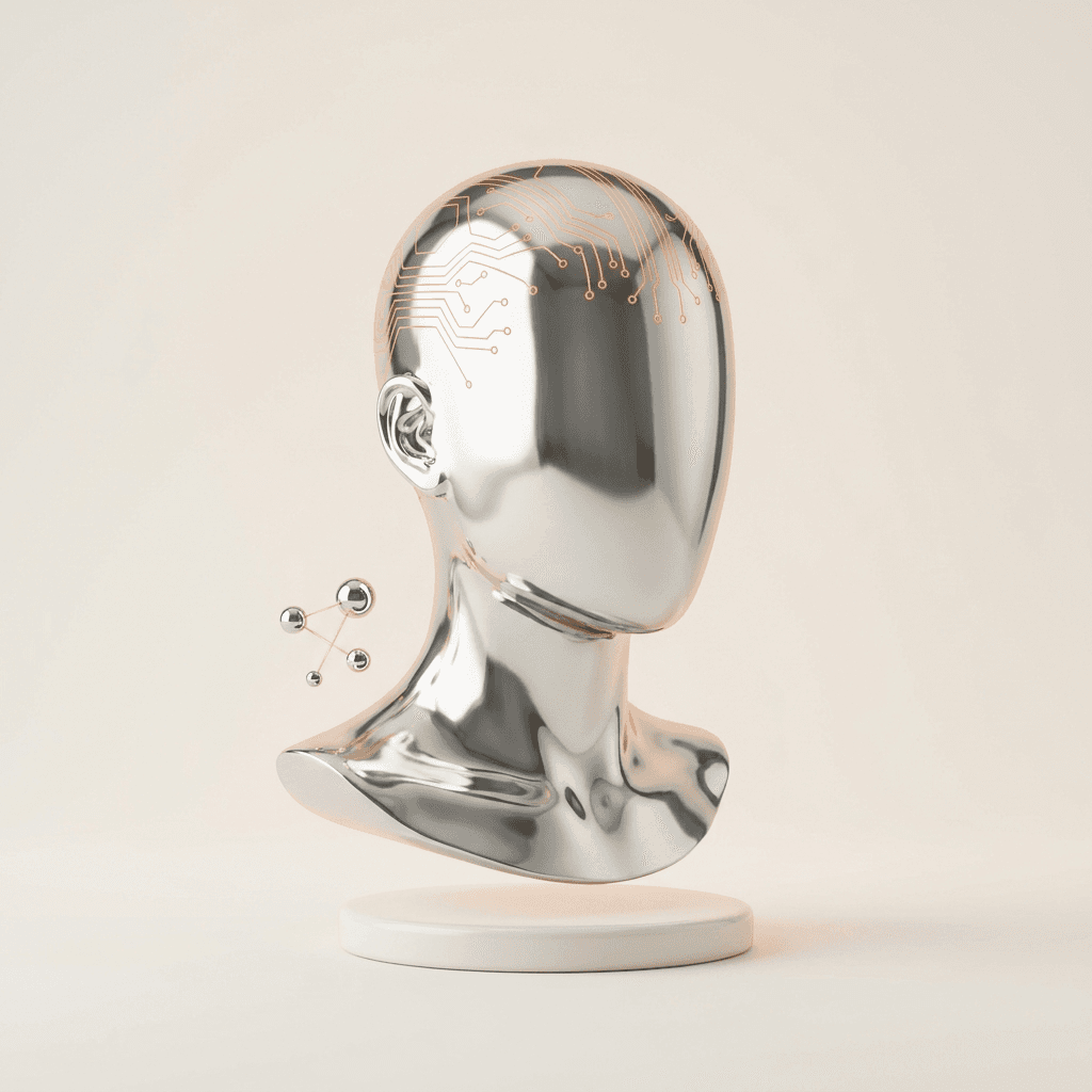 Chrome bust representing the 4CS data and AI engineer